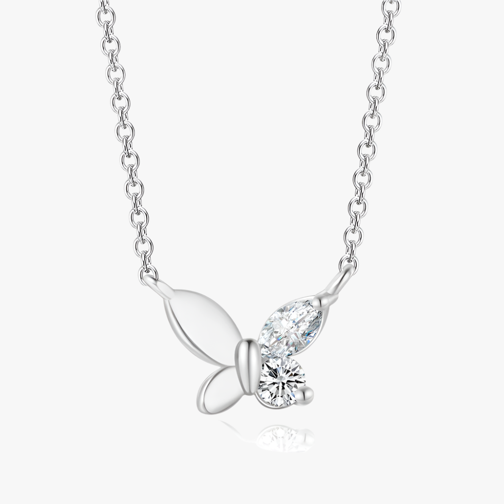 Silver Butterfly Necklace Additional Image