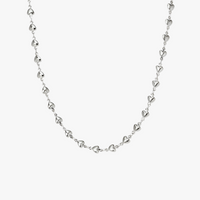 Silver Heart Bead Necklace Additional Image