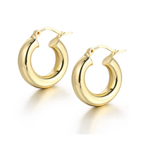 hoop gold nugget earrings