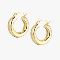 hoop gold nugget earrings Additional Image