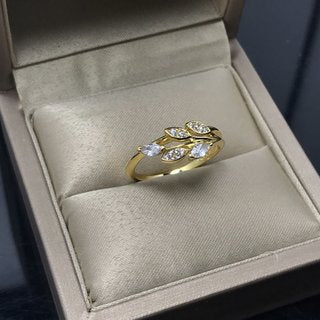 Gold Olive Leaf Ring 