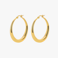 Irregular Hoop Gold Earrings Additional Image