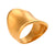 bright irregular wide gold ring