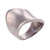 bright irregular wide silver ring 