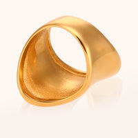 bright irregular wide gold ring