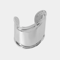 medium bone cuff silver Additional Image