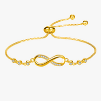 Adjustable Infinite Gold Bracelet Additional Image