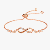 Adjustable Infinite Rose Gold Bracelet Additional Image