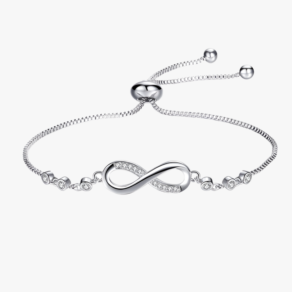 Adjustable Infinite Silver Bracelet Additional Image