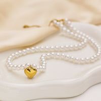 gold heart necklace