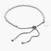 Beads Round Tag silver Bracelet Additional Image