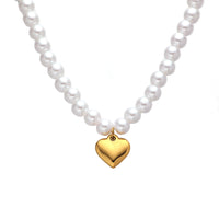 Heart Pendant Gold Necklace Additional Image