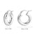 Classic Thick Tube Hoop Earrings silver